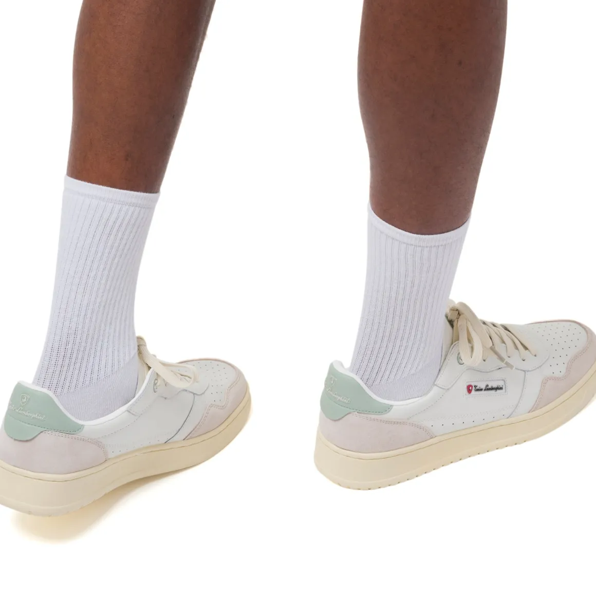 Sneakers bianche da Uomo con dettagli effetto scamosciato Tonino Lamborghini