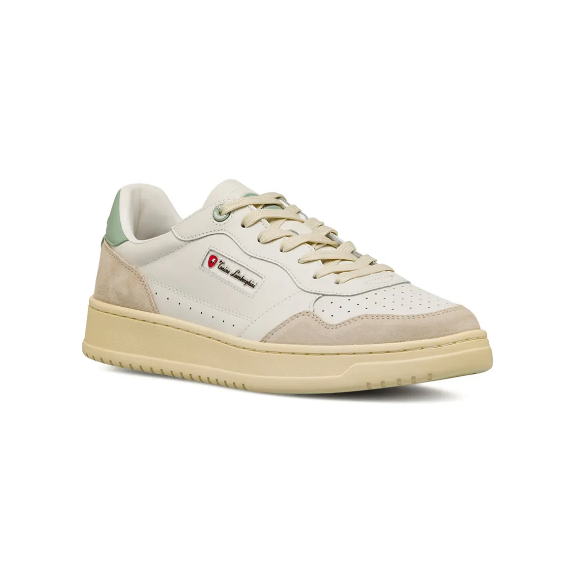 Sneakers bianche da Uomo con dettagli effetto scamosciato Tonino Lamborghini