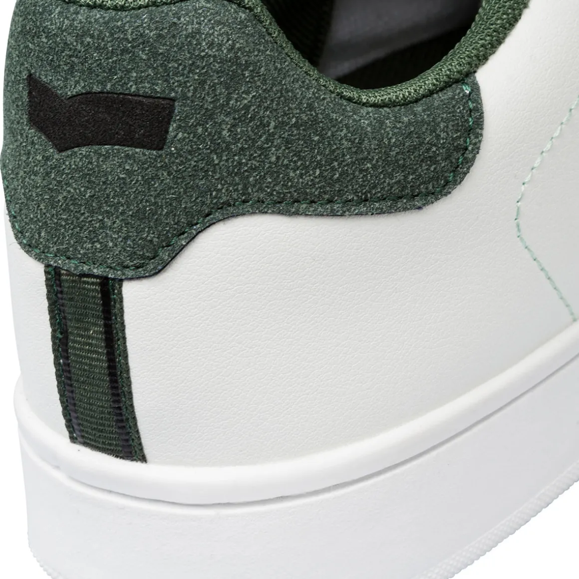 Sneakers bianche da uomo con dettaglio verde Gas