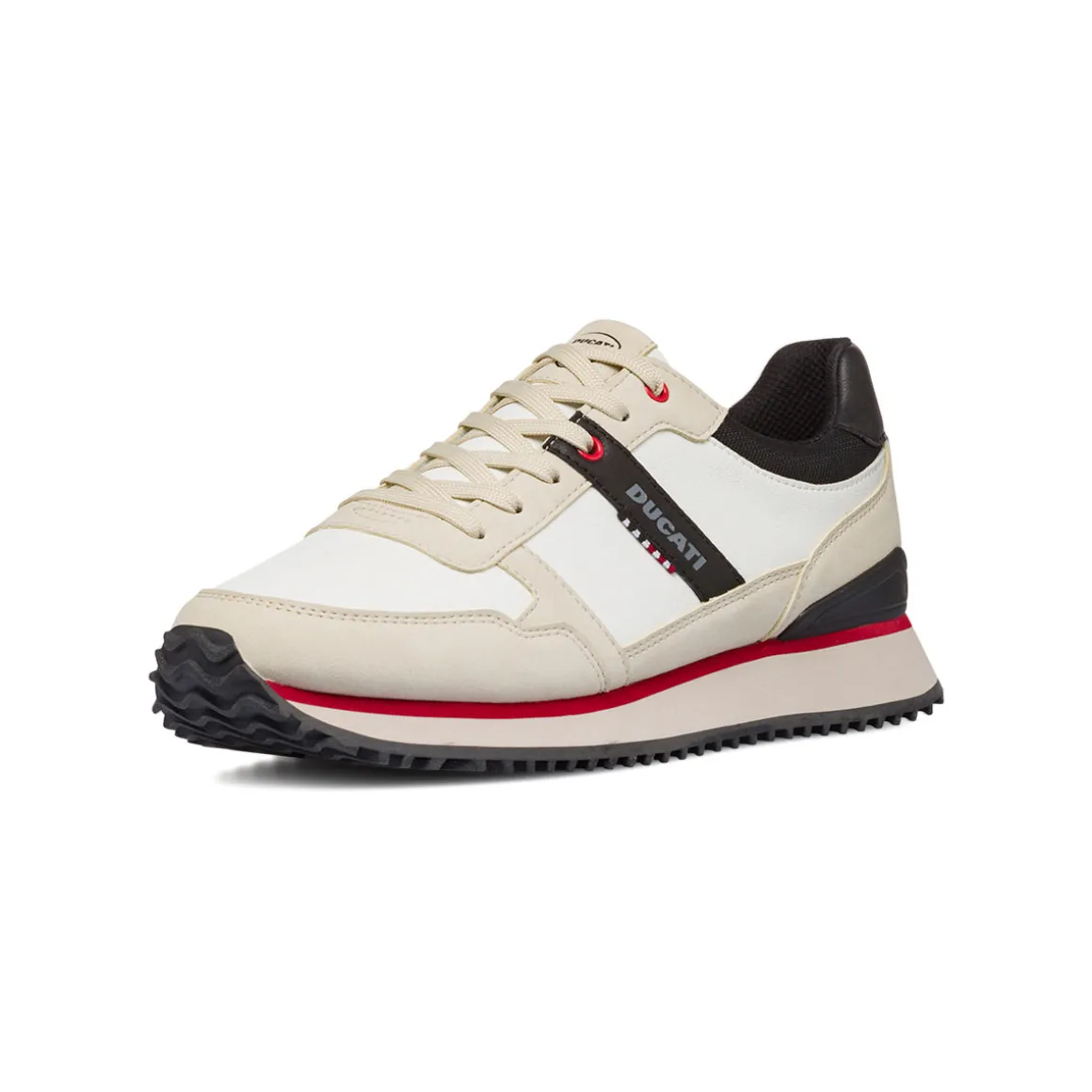 Sneakers bianche da Uomo con logo Ducati