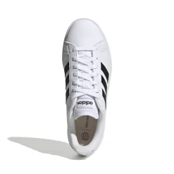 Sneakers bianche da uomo con strisce a contrasto adidas Grand Court Base 2.0