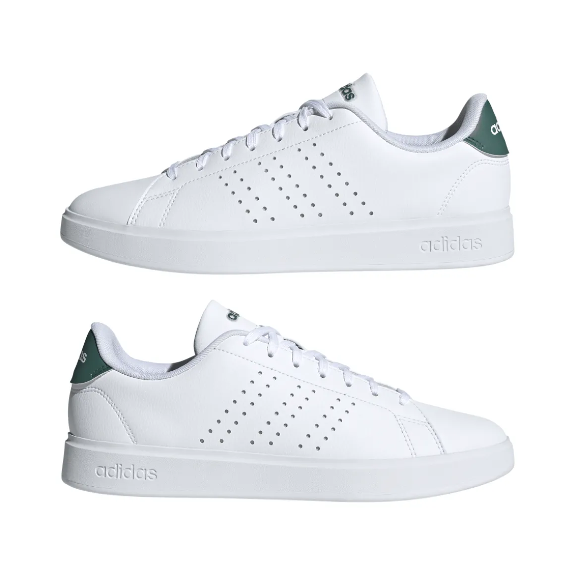 Sneakers bianche da Uomo adidas Advantage 2.0 con dettagli traforati
