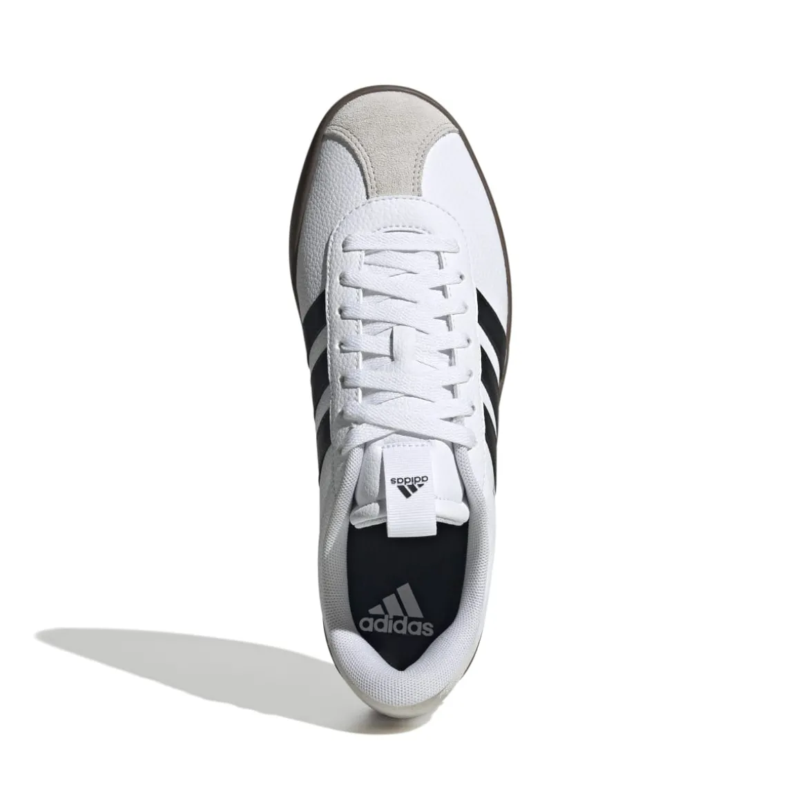 Sneakers bianche da uomo con strisce laterali nere adidas VL Court 3.0