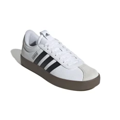 Sneakers bianche da uomo con strisce laterali nere adidas VL Court 3.0