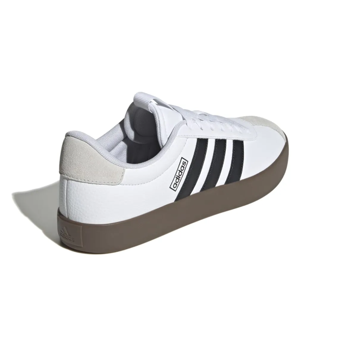 Sneakers bianche da uomo con strisce laterali nere adidas VL Court 3.0