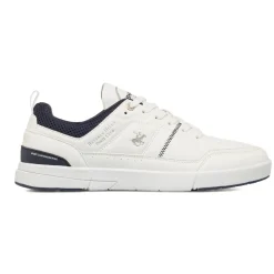 Sneakers bianche da Uomo con inserti blu Beverly Hills Polo Club