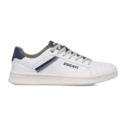 Sneakers bianche da uomo con logo Ducati