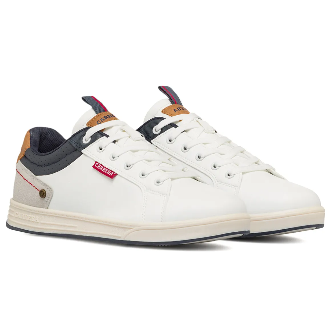 Sneakers bianche da Uomo con inserti effetto scamosciato Carrera Jeans