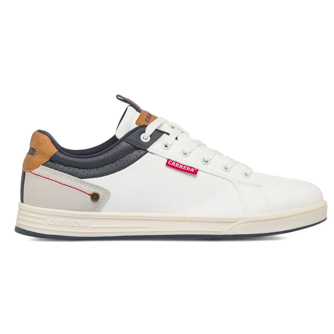 Sneakers bianche da Uomo con inserti effetto scamosciato Carrera Jeans