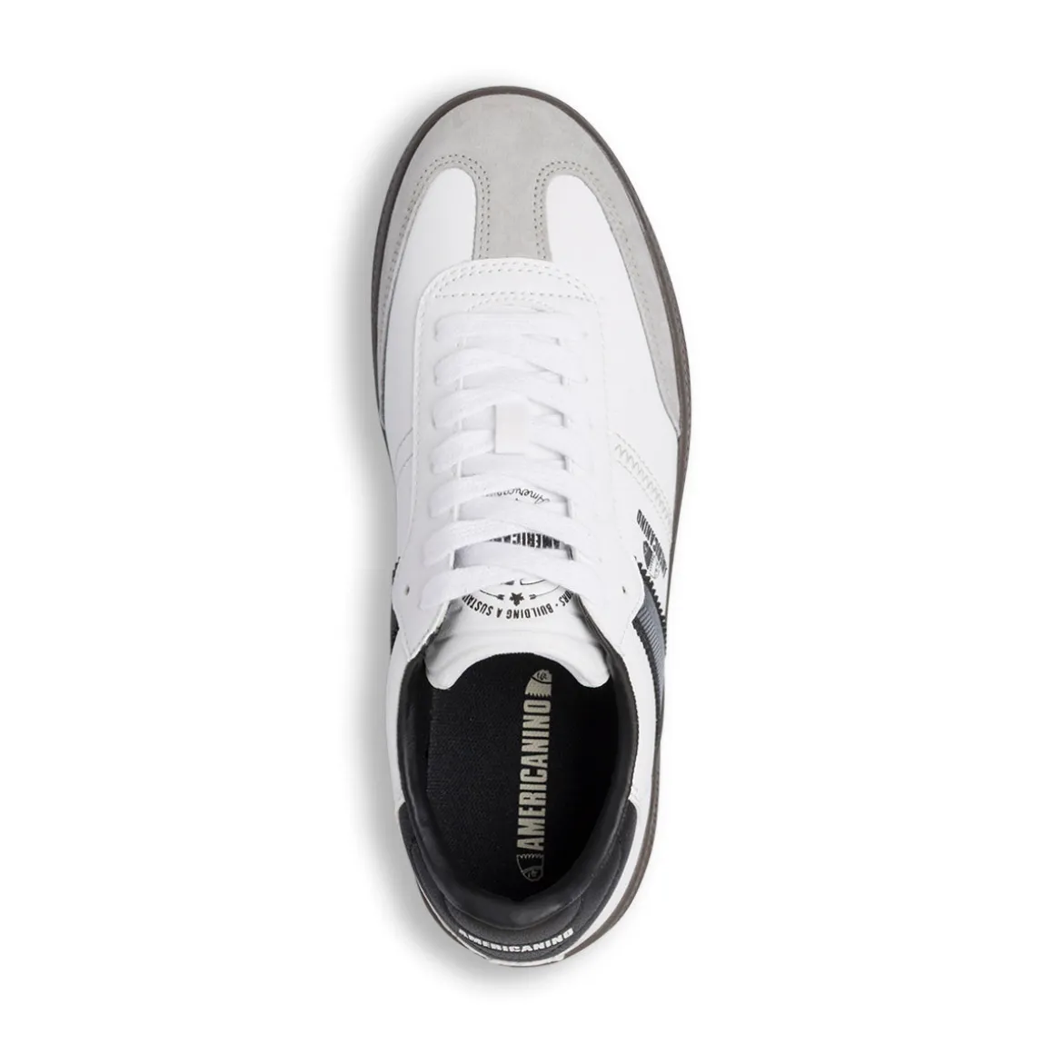 Sneakers bianche da Uomo con banda laterale Americanino
