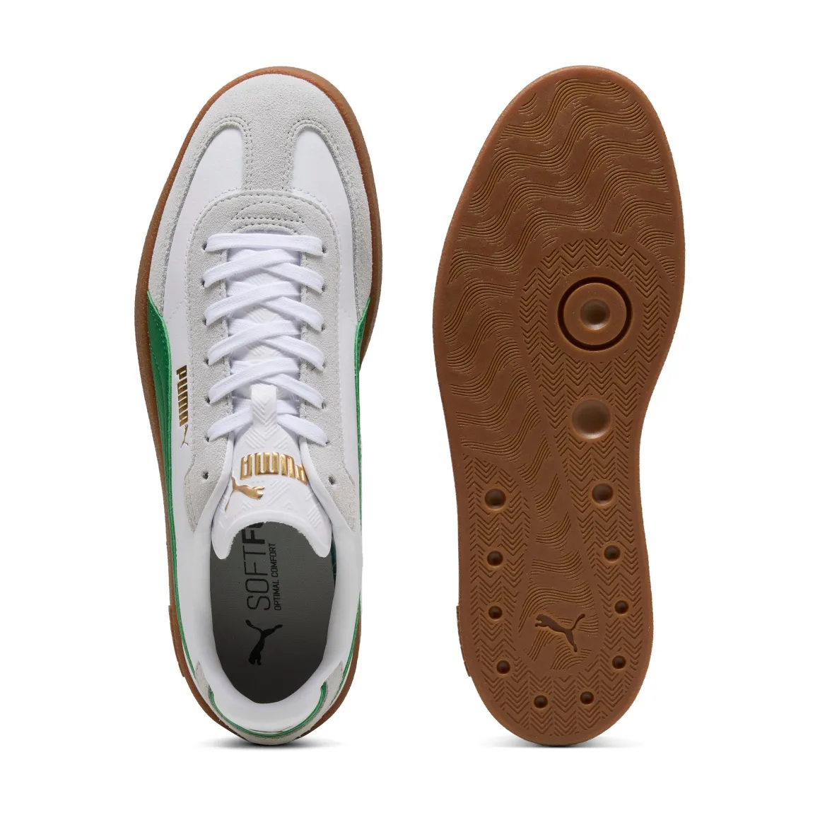 Sneakers bianche da Uomo con dettaglio logo verde Puma Club II Era