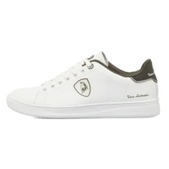 Sneakers bianche da Uomo con dettaglio verde Tonino Lamborghini