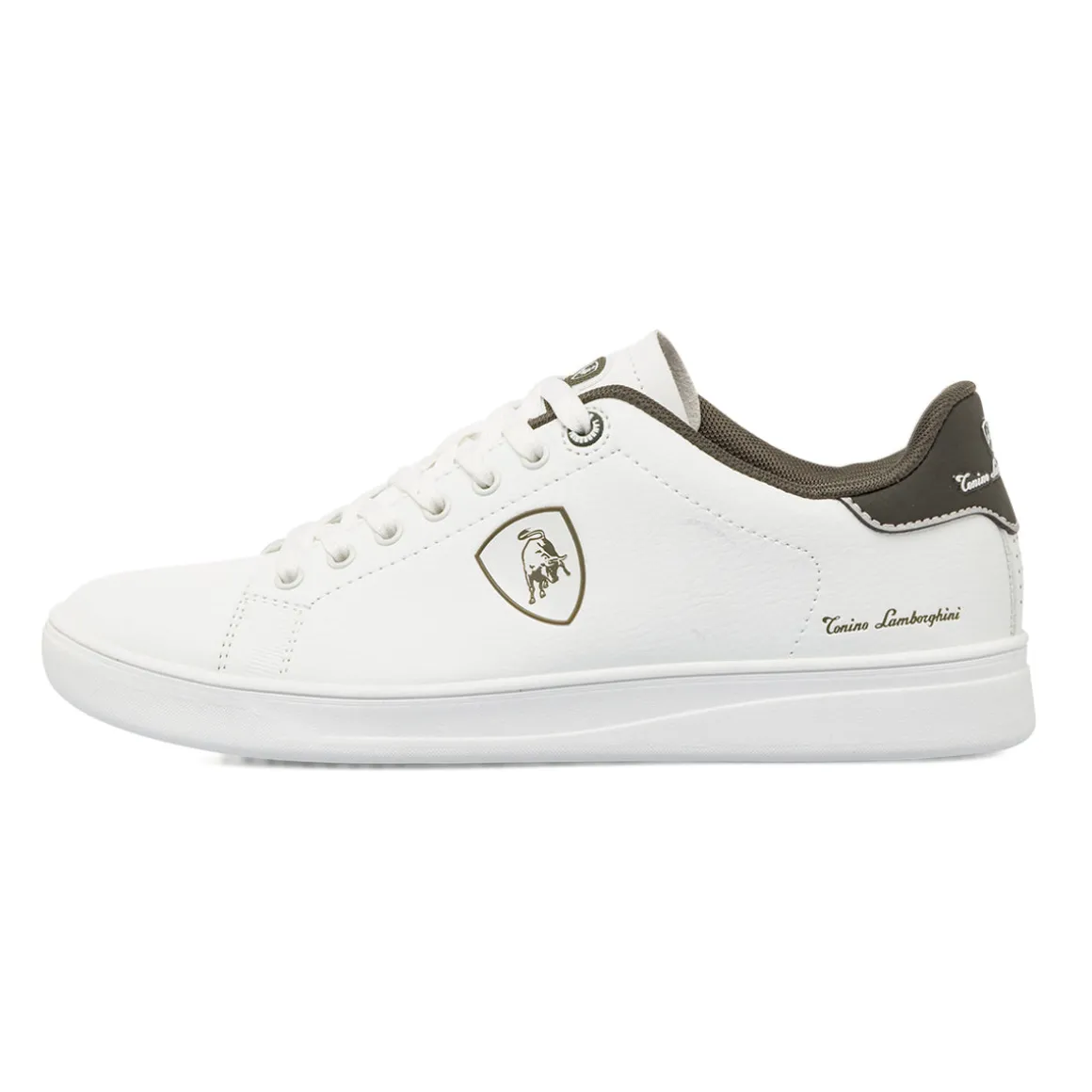 Sneakers bianche da Uomo con dettaglio verde Tonino Lamborghini