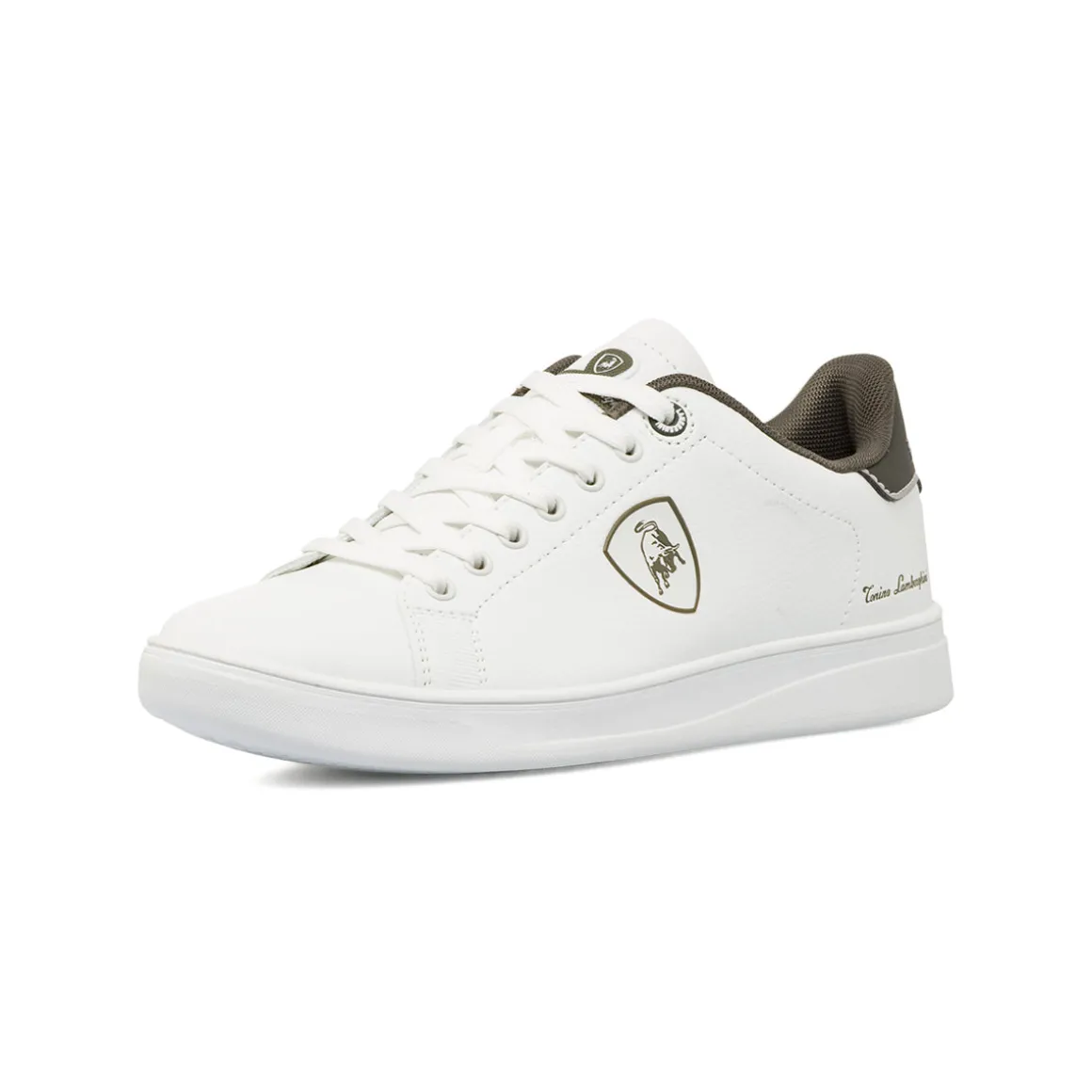 Sneakers bianche da Uomo con dettaglio verde Tonino Lamborghini