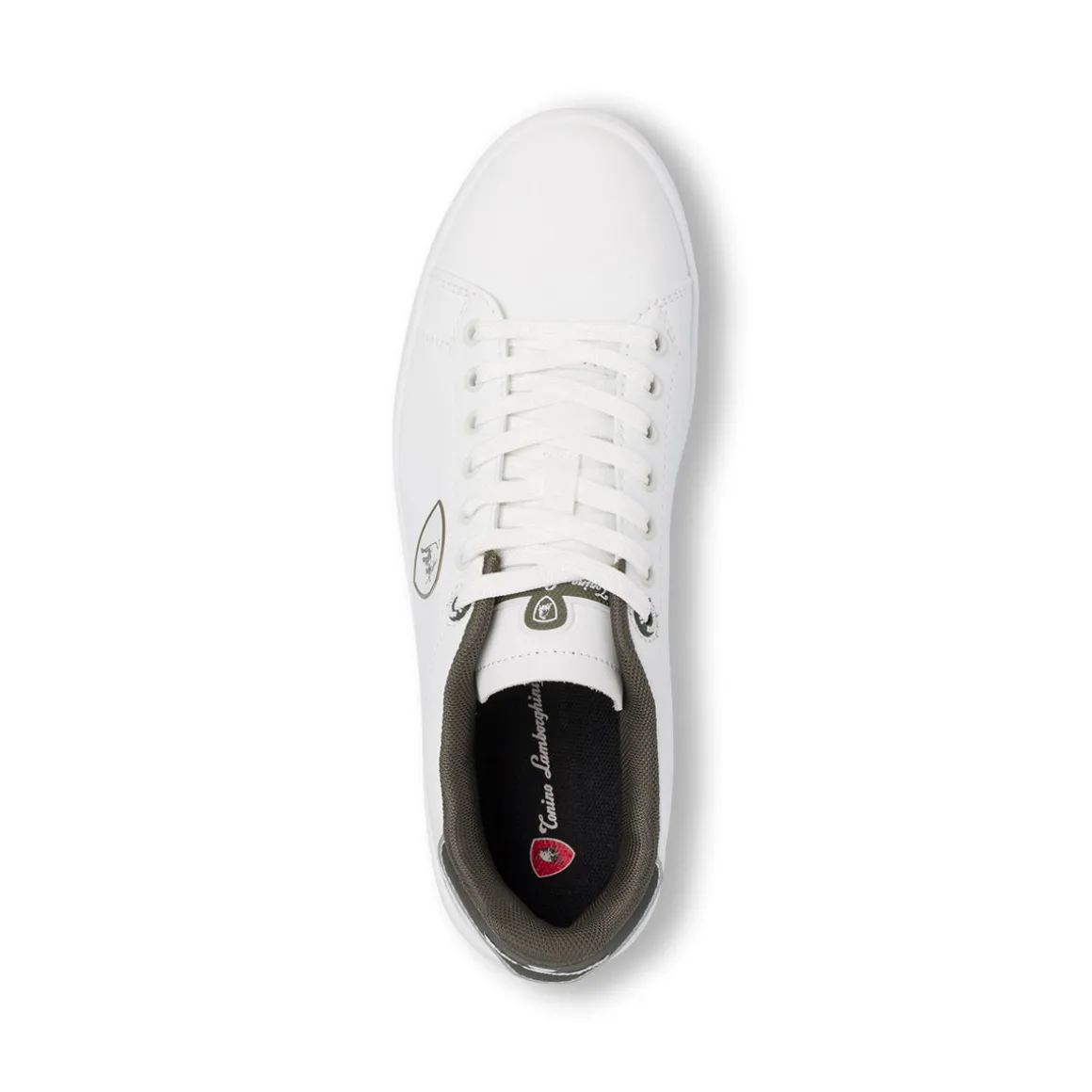 Sneakers bianche da Uomo con dettaglio verde Tonino Lamborghini