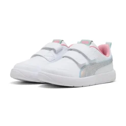 Sneakers bianche e argento da Ragazza Puma Courtflex V3