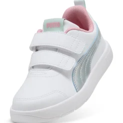 Sneakers bianche e argento da Ragazza Puma Courtflex V3