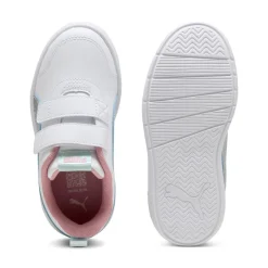 Sneakers bianche e argento da Ragazza Puma Courtflex V3
