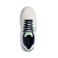 Sneakers bianche e blu da ragazzo con logo e dettagli verdi Ducati
