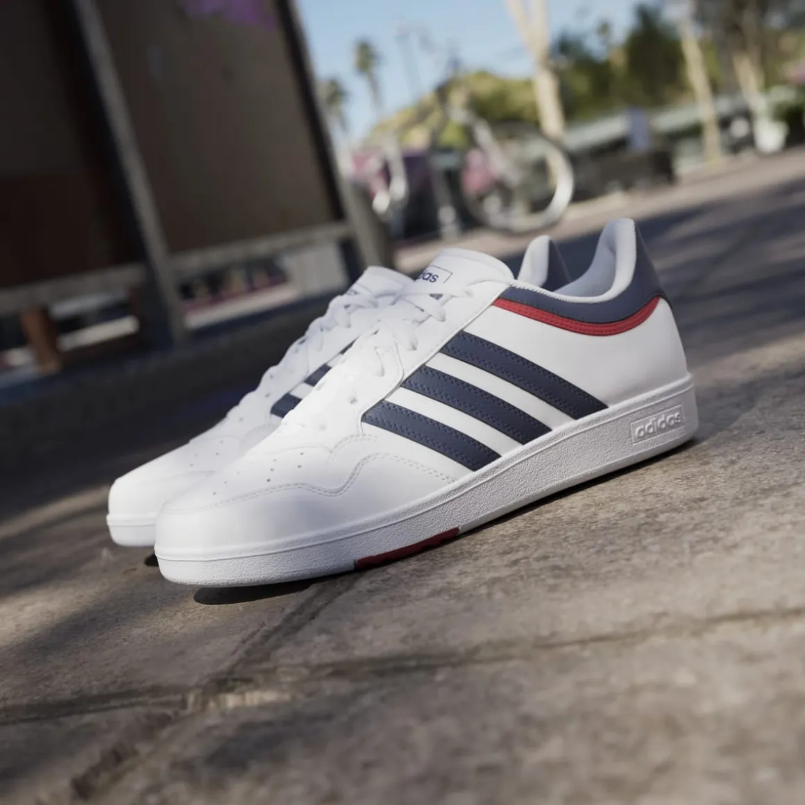 Sneakers bianche e blu navy da Uomo HOOPS 4.0 adidas