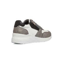 Sneakers bianche e grigie da Donna con zip Lora Ferres