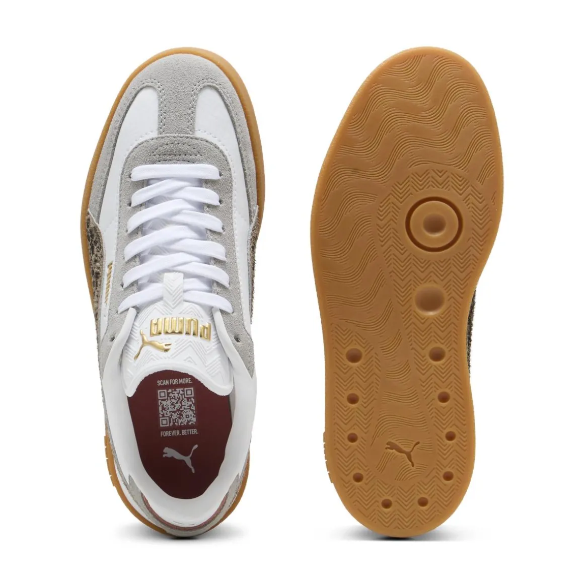 Sneakers bianche e grigio da Donna con stampa animalier Club II Era Animal Flair Puma