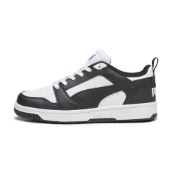 Sneakers bianche e nere da ragazzo Puma Rebound V6 Lo Jr