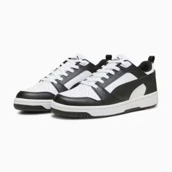 Sneakers bianche e nere da uomo Puma Rebound v6