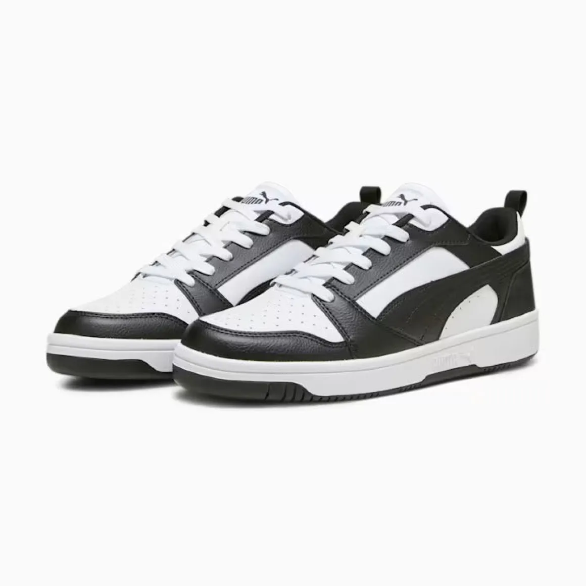 Sneakers bianche e nere da uomo Puma Rebound v6