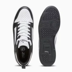 Sneakers bianche e nere da uomo Puma Rebound v6