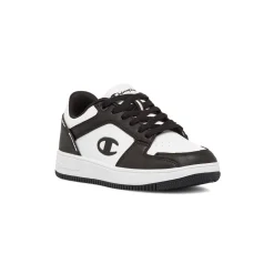 Sneakers bianche e nere da ragazzo con logo Champion RD18 2.0 low