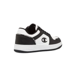 Sneakers bianche e nere da ragazzo con logo Champion RD18 2.0 low