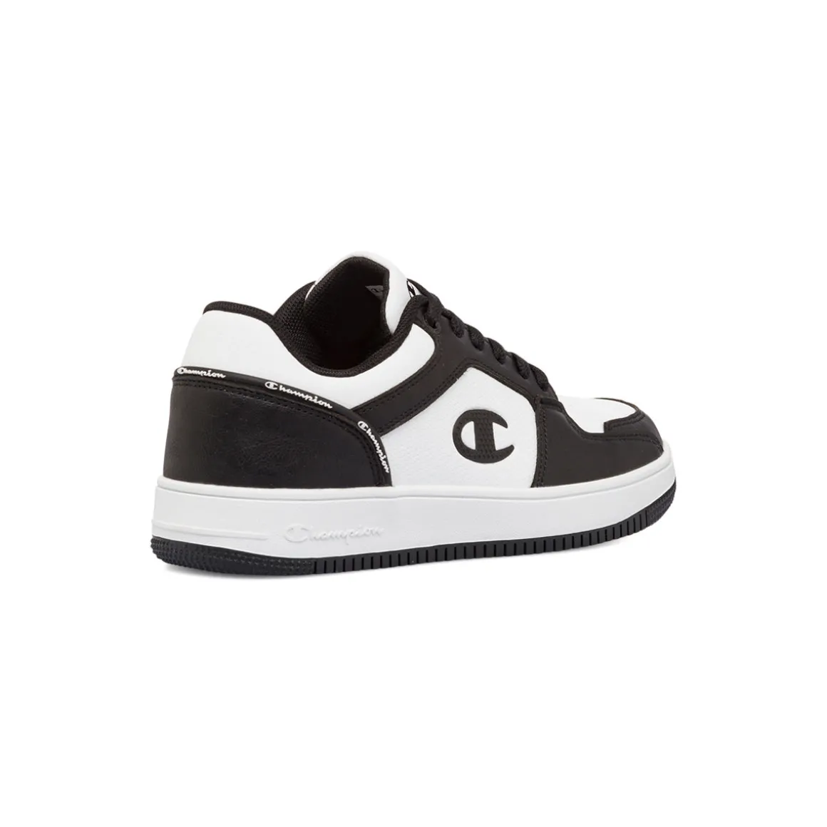 Sneakers bianche e nere da ragazzo con logo Champion RD18 2.0 low