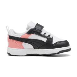 Sneakers bianche e nere Primi passi bambina con strappo Puma Rebound