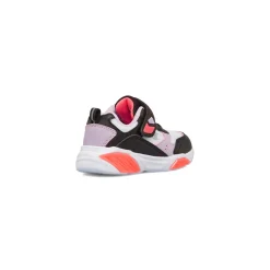 Sneakers bianche e nere Primi Passi Bambina con luci nella suola Champion Wave