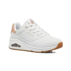 Sneakers bianche e oro da donna con suola ad aria Skechers Uno - Golden Air