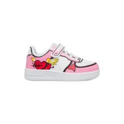 Sneakers bianche e rosa con stampa da bambina 10 Baci