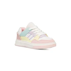 Sneakers bianche e rosa da ragazza con dettagli multicolore 10 Baci