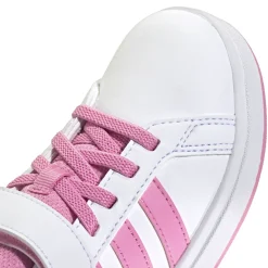 Sneakers bianche e rosa da Bambina con strappo adidas Grand Court 2.0