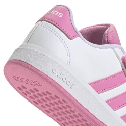 Sneakers bianche e rosa da Bambina con strappo adidas Grand Court 2.0