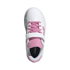 Sneakers bianche e rosa da Bambina con strappo adidas Grand Court 2.0