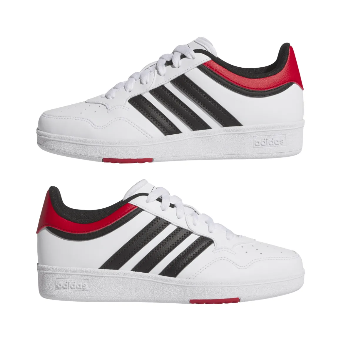 Sneakers bianche e rosse da Ragazzo adidas Hoops 4.0