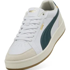 Sneakers bianche e verde scuro da Uomo Puma Court Classico