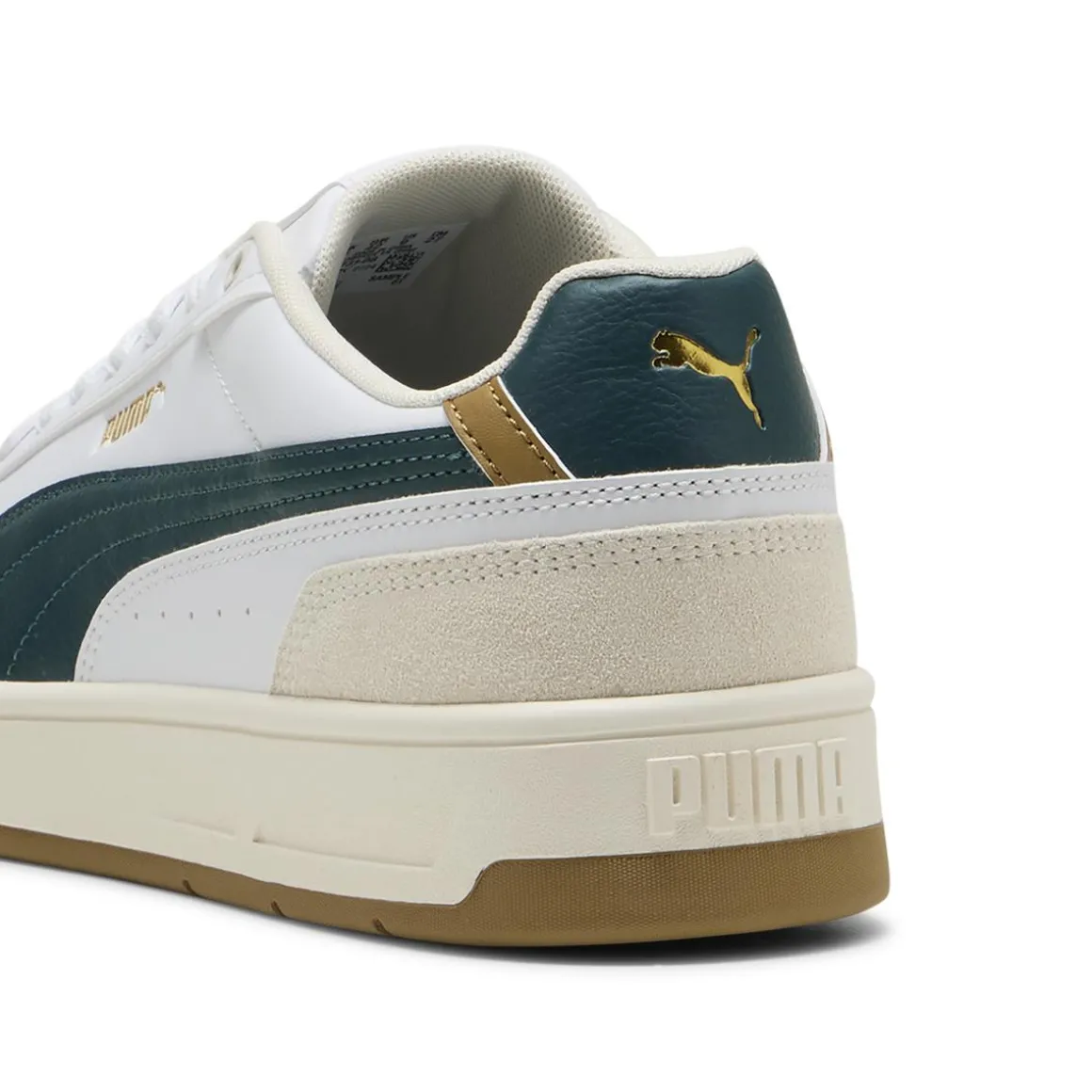 Sneakers bianche e verde scuro da Uomo Puma Court Classico