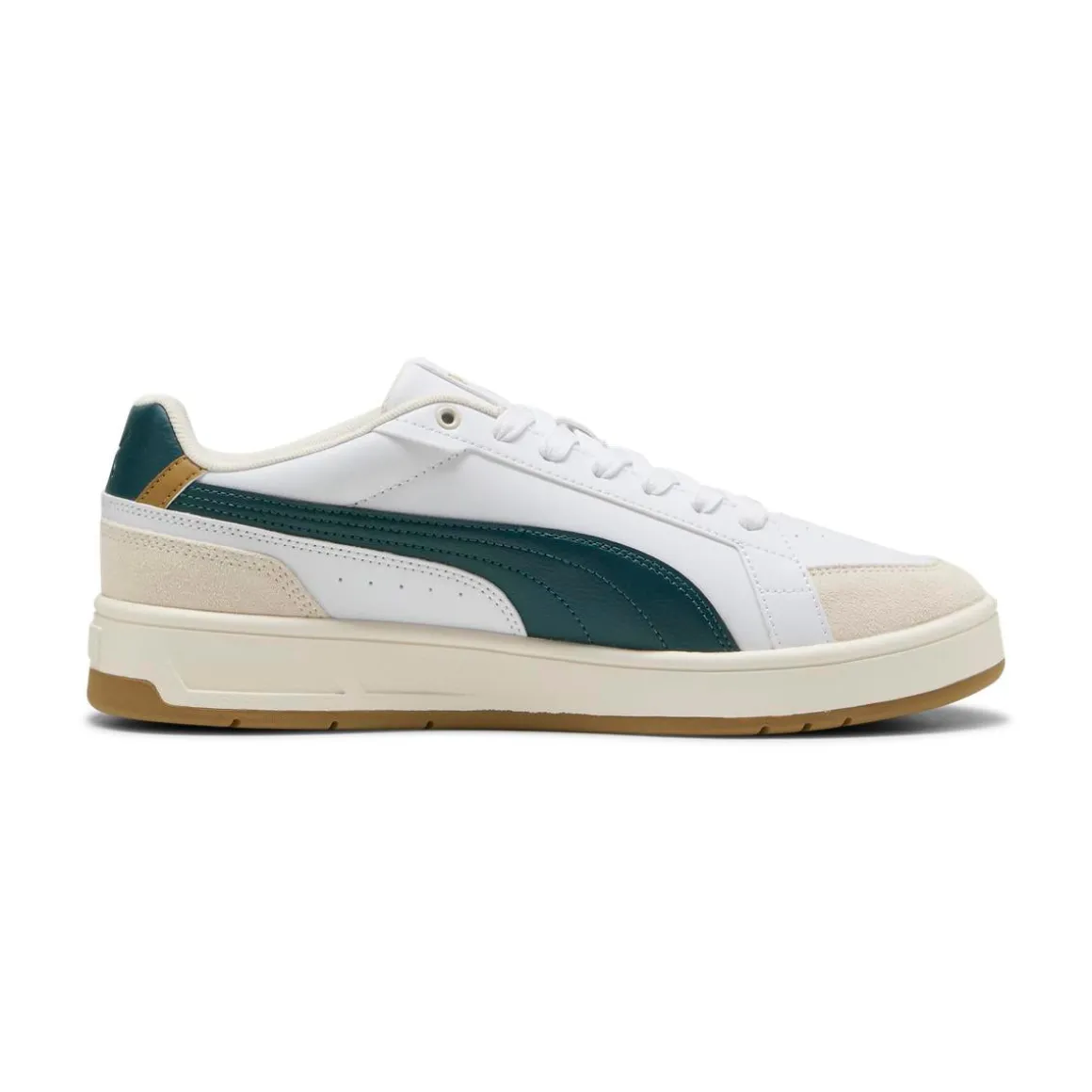 Sneakers bianche e verde scuro da Uomo Puma Court Classico