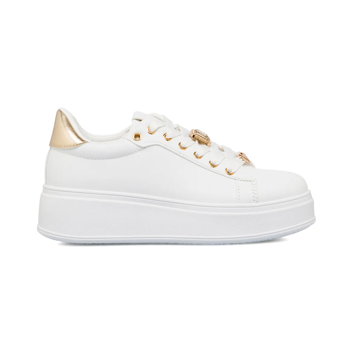 Sneakers bianche platform da donna Lora Ferres