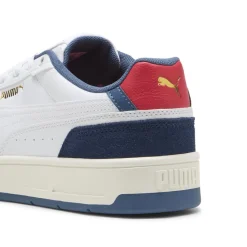 Sneakers bianco con inserti effetto scamosciato blu da Uomo Puma Court