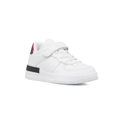 Sneakers bianco da ragazzo Space Boy con dettagli nero e rosso
