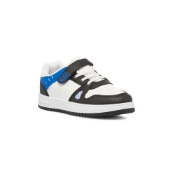 Sneakers bianco da ragazzo Birilli&Monelli con dettagli nero e blu