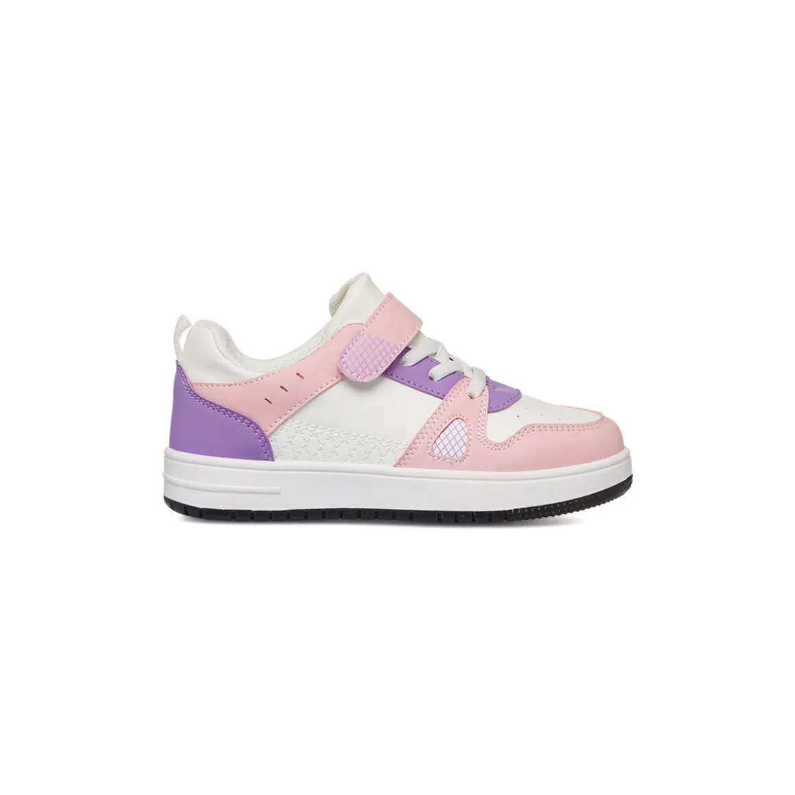 Sneakers bianco da ragazza Le Scarpe di Alice con dettagli rosa e lilla